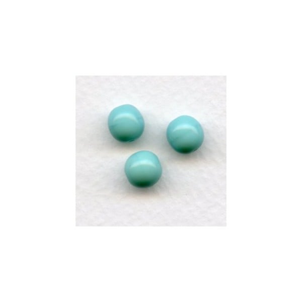 Turquoise Smooth Glass Round 8mm Beads