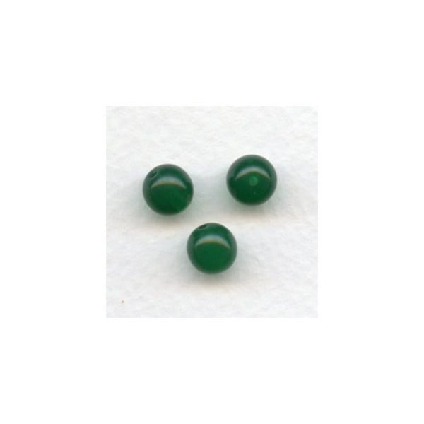 Chrysoprase Smooth Glass Round 8mm Beads