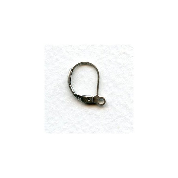 Lever Back Earring Finding with Loop Oxidized Silver (24)