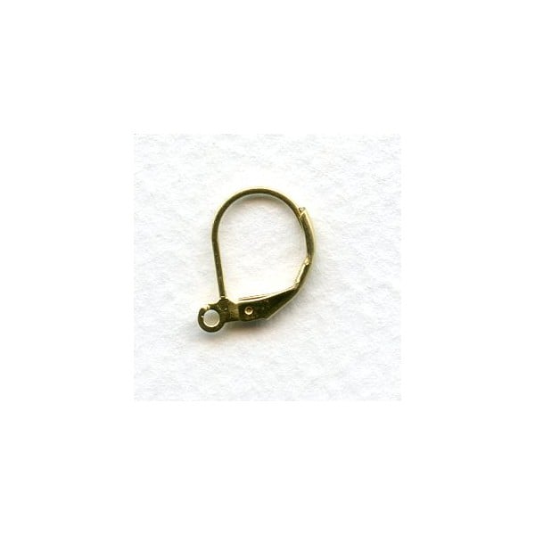 Lever Back Earring Findings with Loop Raw Brass (24)