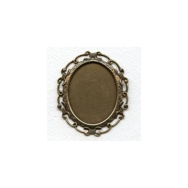 Fabulous 40x30mm Oxidized Brass Base (1)