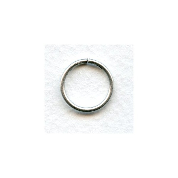 Jump Rings 14mm Round Oxidized Silver (24)