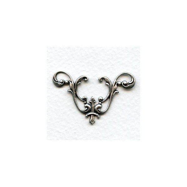 Embellishment 40x25mm Oxidized Silver (1)