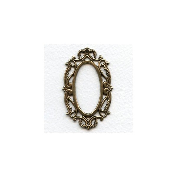 Splendid Oval Openwork Frames Oxidized Brass (3)