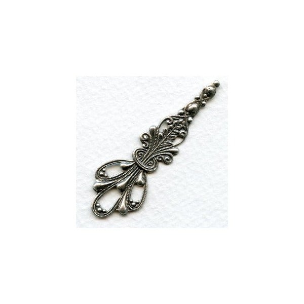 Beautiful Openwork Oxidized Siver 56mm (3)