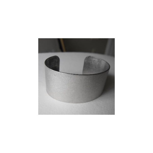 Smooth Oxidized Silver Flat Cuff 28mm (1)