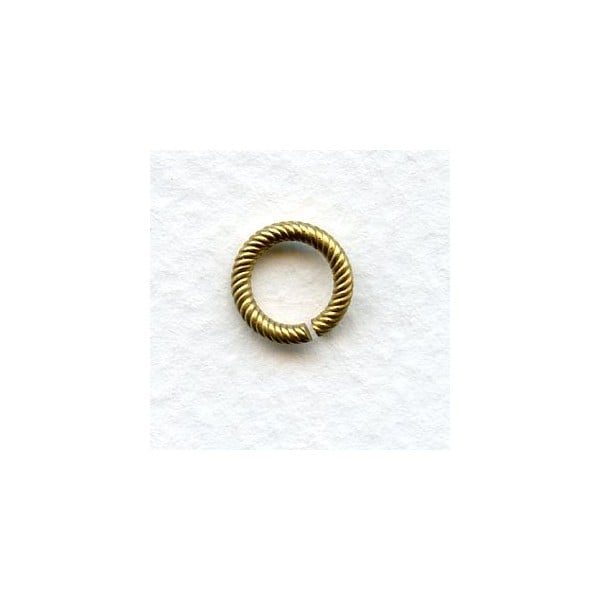 Sturdy Twisted Wire 9mm Jump Rings Raw Brass (24)