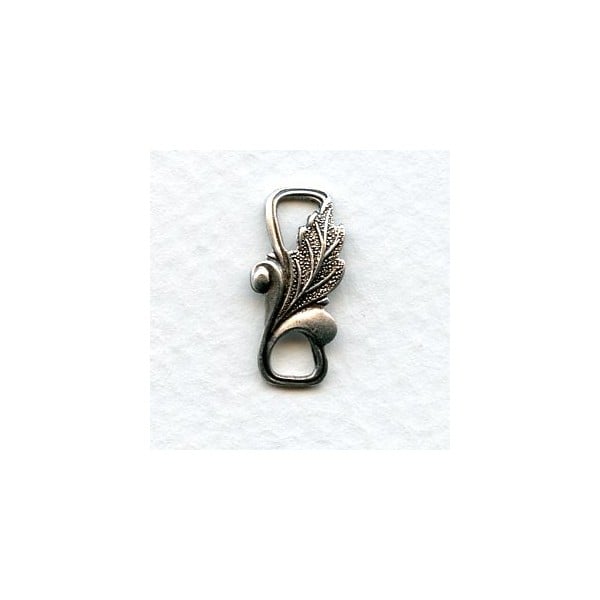 Leaf Connectors Oxidized Silver 19mm (6)