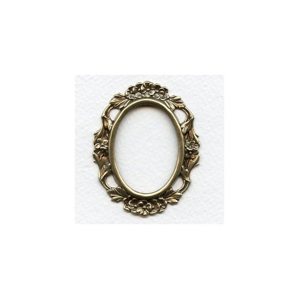 Floral Setting Frame Oxidized Brass (1)