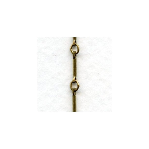 Link and Bar Chain Antique Gold Plated Steel