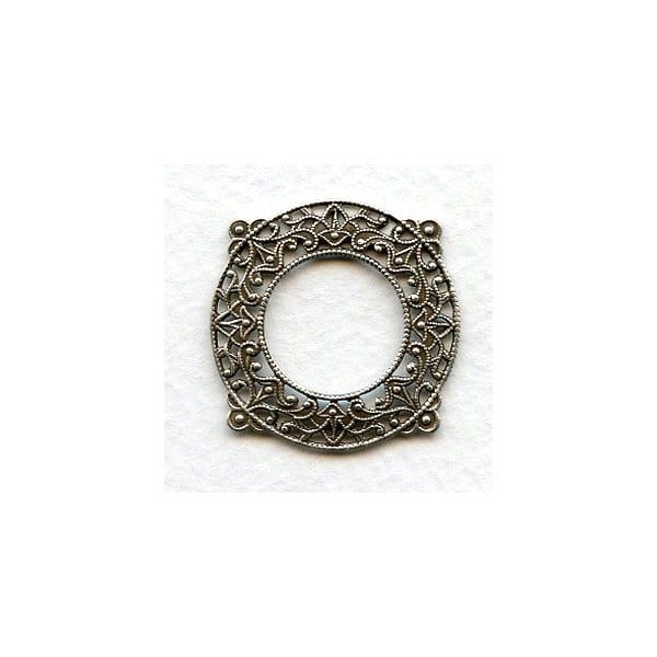 Filigree Frame Oxidized Silver 28mm (3)