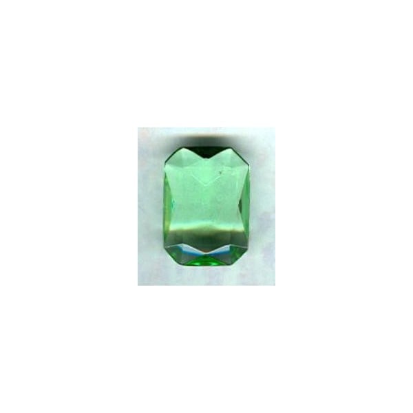 ^Peridot Glass Octagons Unfoiled 12x10mm (2)