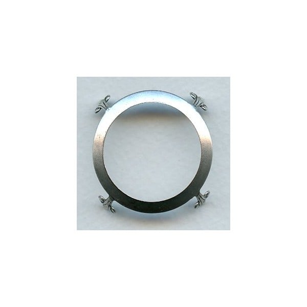 Turtle Settings Open Back 30mm Oxidized Silver (3)