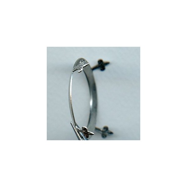 Turtle Settings Open Back 30mm Oxidized Silver (3) - Image 2