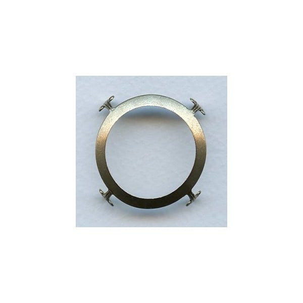 Open Back Turtle Setting Oxidized Brass 38mm (3)