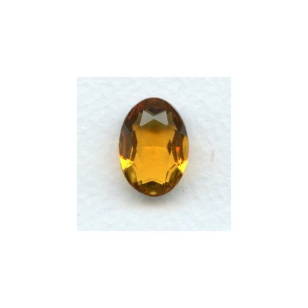 ^Topaz Color Glass Oval Unfoiled Jewelry Stone 18x13mm