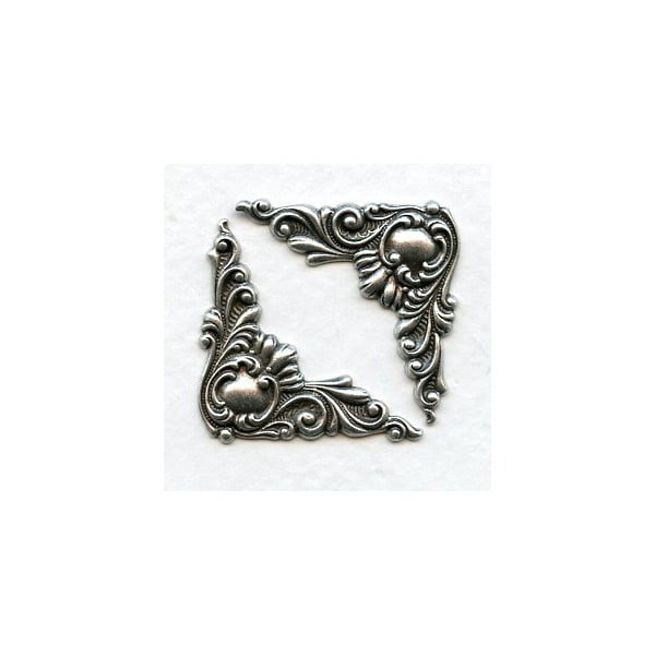 Fancy Victorian Corner Details Oxidized Silver (6)