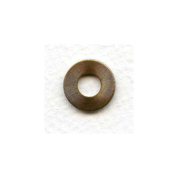 Flat Round Connectors 13mm Oxidized Brass (6)