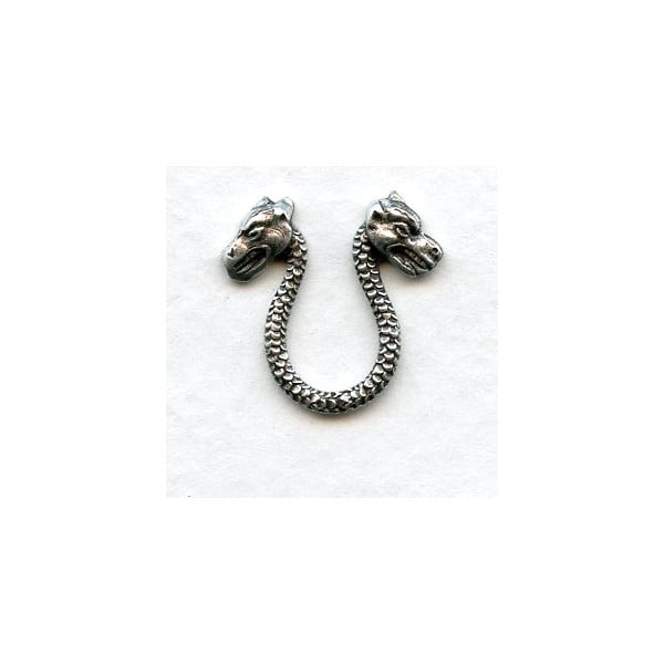 Mythical Two Headed Sea Creatures Oxidized Silver (4)