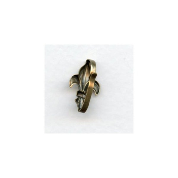 Fleur-de-Lis Bails 18mm Oxidized Brass (3) - Image 2