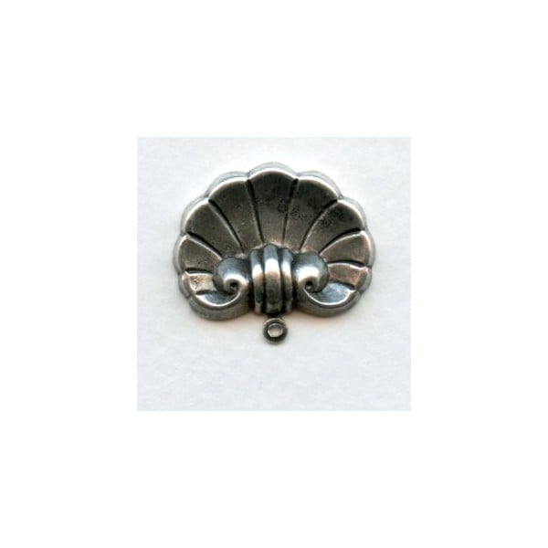 Shell Design Stamping with Loop Oxidized Silver 21mm (6) - Image 2