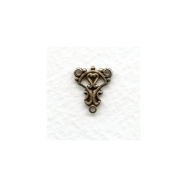 Moorish Scrolls Connectors Oxidized Brass 14mm (12)