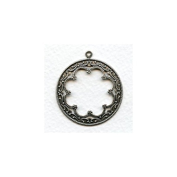 Floral Framework with Loop Oxidized Silver (3)