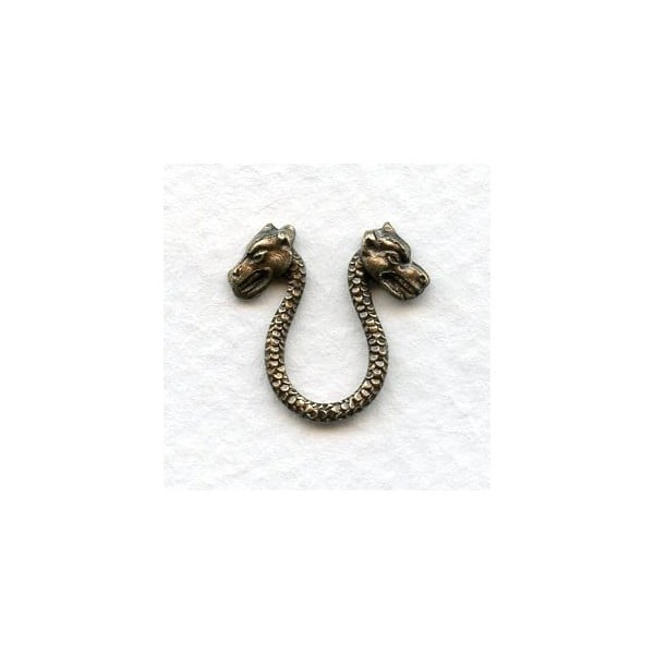 Mythical Two Headed Sea Creatures Oxidized Brass (4)