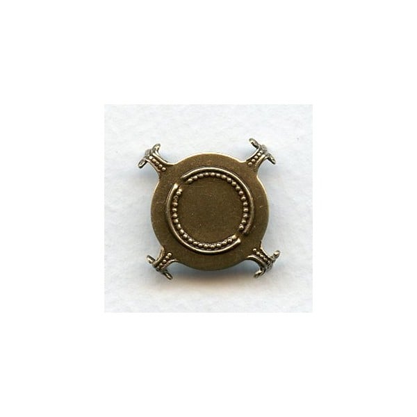 ^Turtle Settings for 25mm Stones Oxidized Brass (3)
