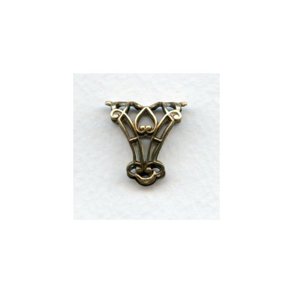 Romantic Filigree Bail Oxidized Brass 18mm (1)