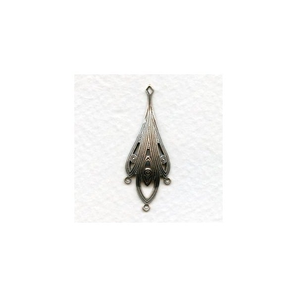 Detail Connectors 36mm Oxidized Silver (6)