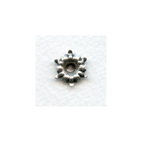 Flower with a 4mm Well Oxidized Silver (6)