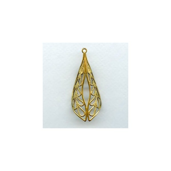 Filigree Made for Wrapping Glass Stones Raw Brass 58mm