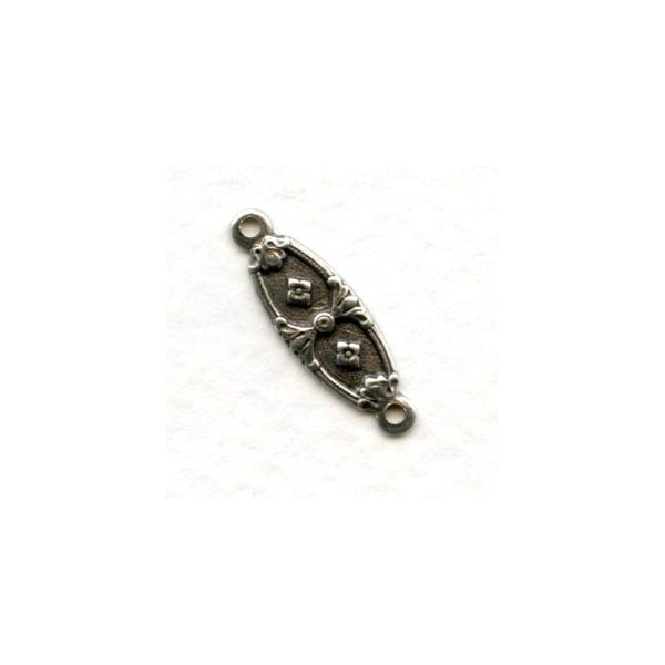 Fancy Little Jewelry Connectors Oxidized Silver (12)