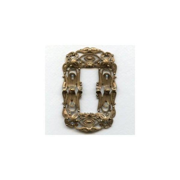 Filigree Framework Oxidized Brass Three Inches!