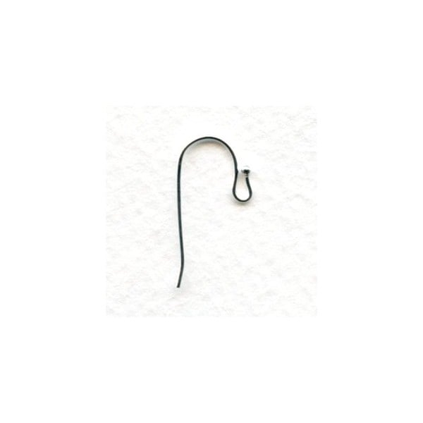 Fish Hook Ball Loop Earring Findings Plated Silver (24)