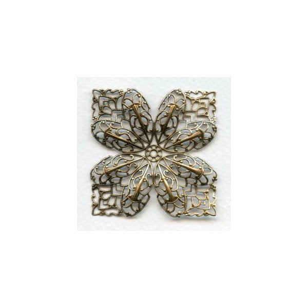 Four Points Large Filigree Oxidized Brass 53mm (1)