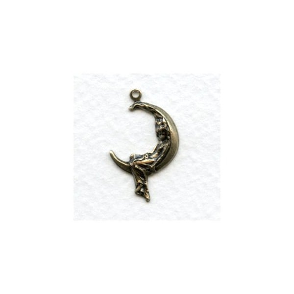 Smaller Goddess in the Moon with Loop Oxidized Brass (6)
