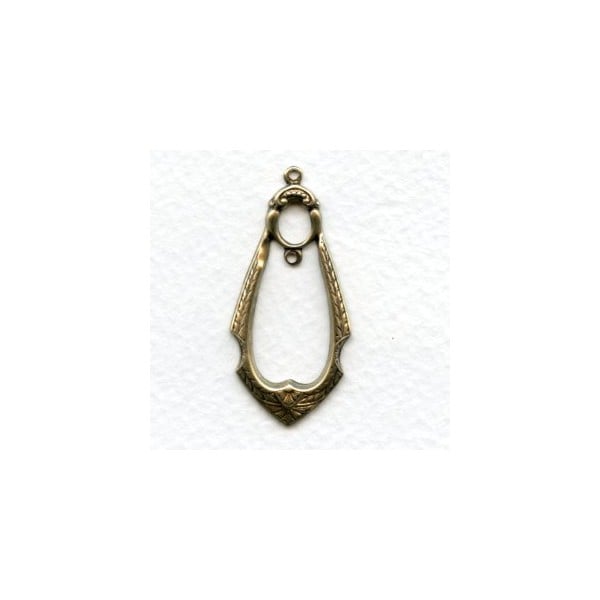 Fantastic Pendant Hoop Drop Oxidized Brass (6)
