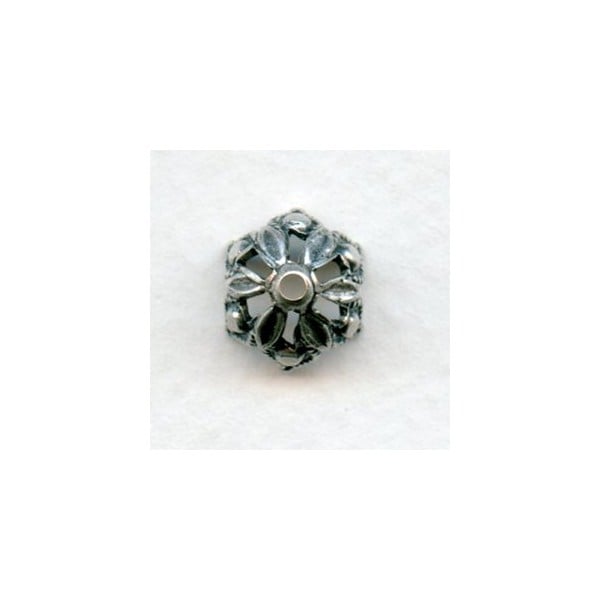 Elegant Gothic Style Bead Caps Oxidized Silver 8mm (6)