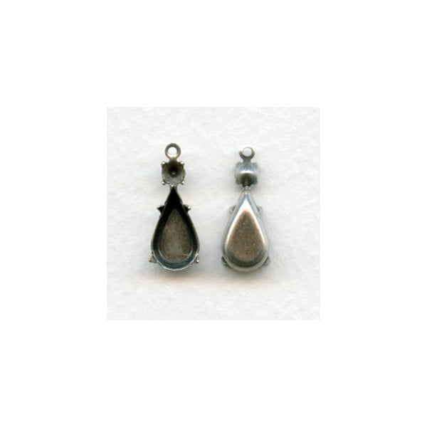 Multiple Stone Settings with Loop Oxidized Silver (12)