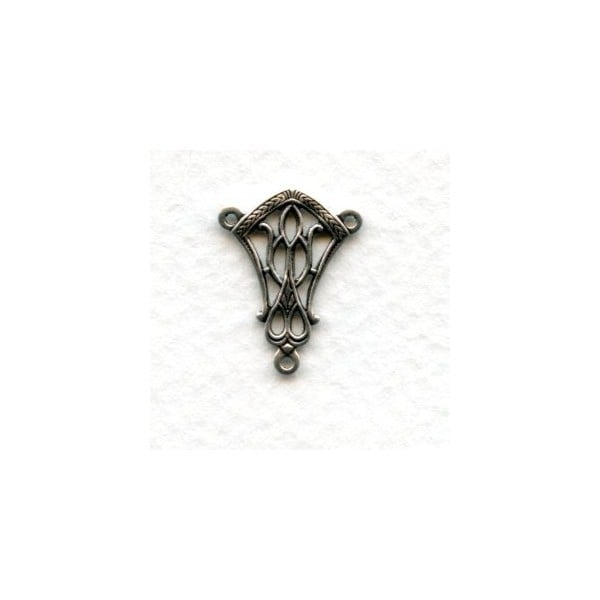 Filigree Connectors 18mm Oxidized Silver (12)