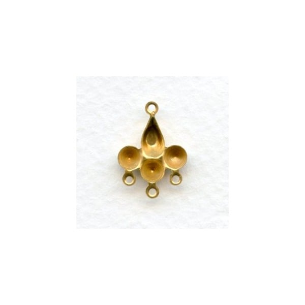 ^Cluster Settings 23x13mm Raw Brass (12)