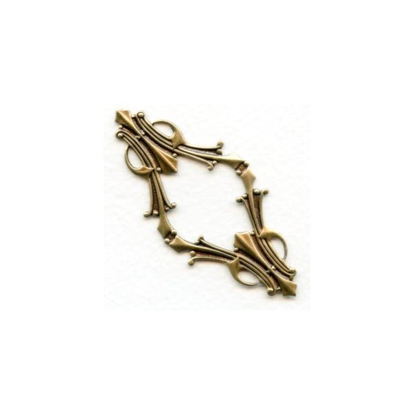 Art Deco Style Framework Piece Oxidized Brass (1)