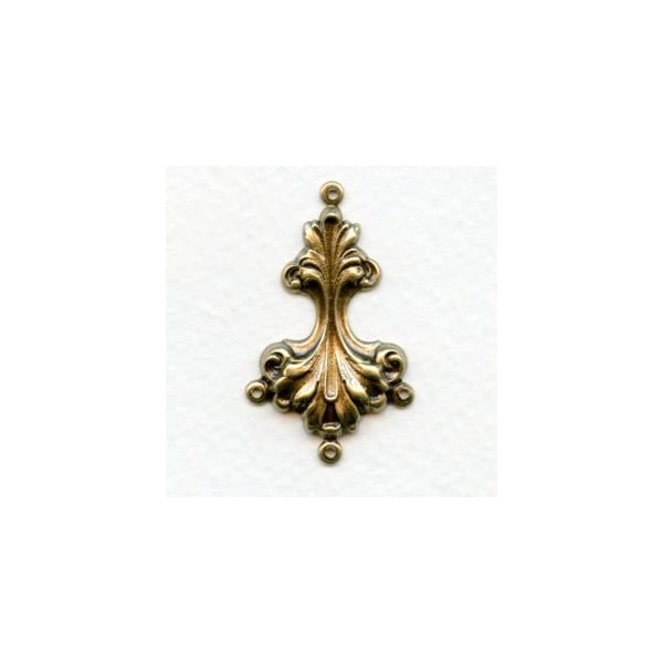 Rococo Connectors Oxidized Brass 38mm (6)
