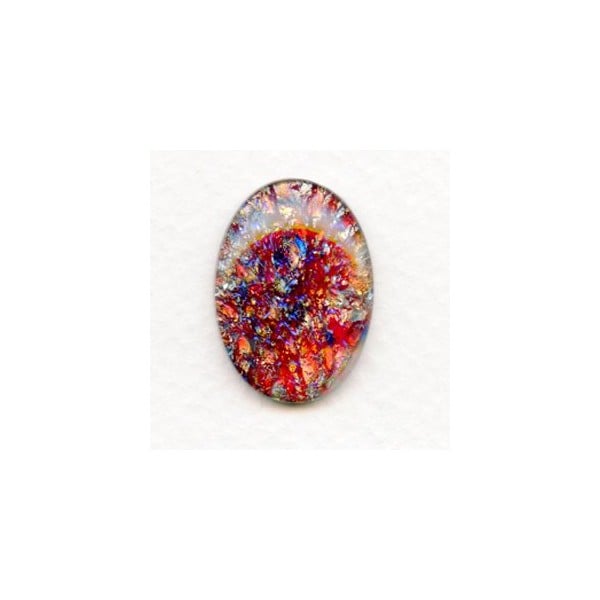 Multi-Color Glass Opal Cabochon 25x18mm (1)
