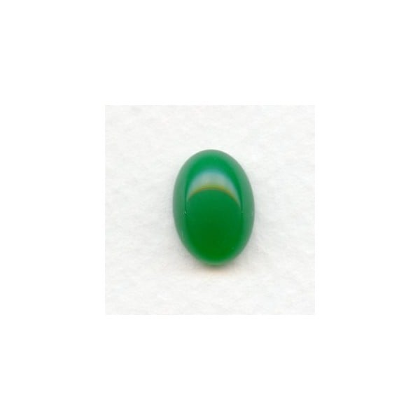 Chrysoprase 14x10mm German Glass Cabs