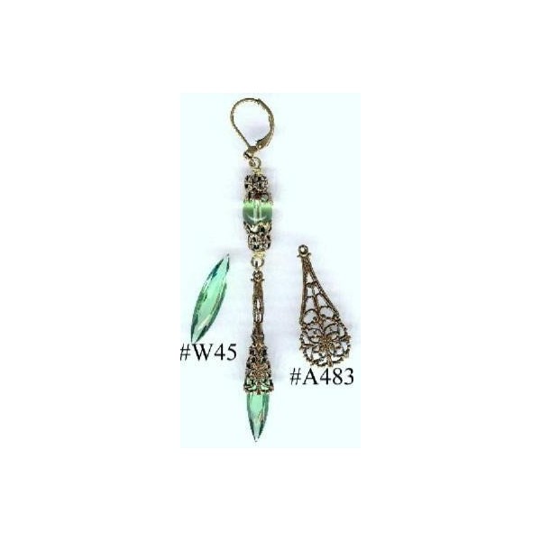 Topaz Glass Navette Jewelry Stones 24x6mm (2) - Image 2