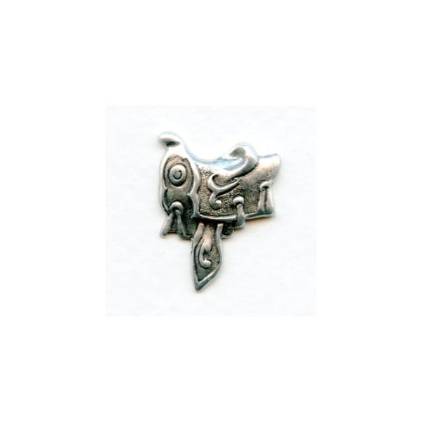 ^Saddle Stampings Oxidized Silver 18mm (6)