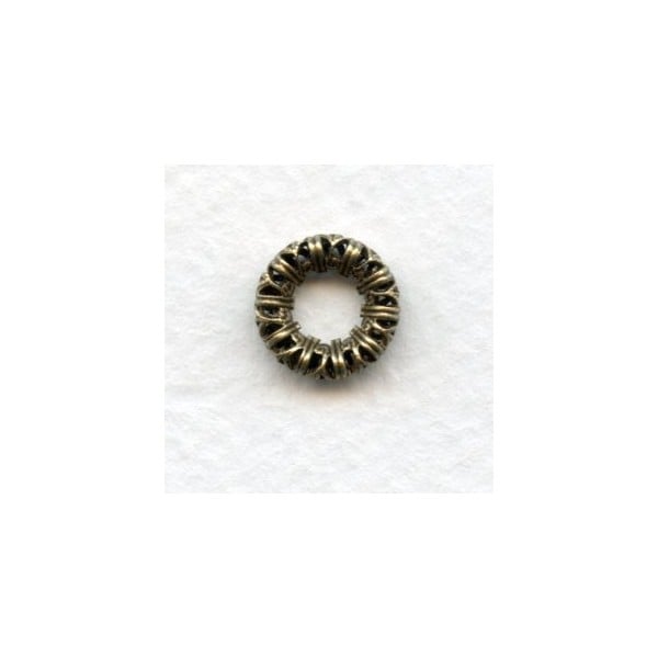 Filigree Ring Link Connector Oxidized Brass 12mm (3)